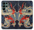 W2073 Japan Dragon Art Hard Case and Leather Flip Case For Samsung Galaxy S22 Ultra