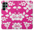 W2246 Hawaiian Hibiscus Pink Pattern Hard Case and Leather Flip Case For Samsung Galaxy S22 Ultra