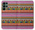 W2292 Aztec Tribal Pattern Hard Case and Leather Flip Case For Samsung Galaxy S22 Ultra