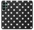 W2299 Black Polka Dots Hard Case and Leather Flip Case For Samsung Galaxy S22 Ultra