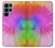 W2488 Tie Dye Color Hard Case and Leather Flip Case For Samsung Galaxy S22 Ultra