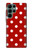 W2951 Red Polka Dots Hard Case and Leather Flip Case For Samsung Galaxy S22 Ultra