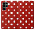 W2951 Red Polka Dots Hard Case and Leather Flip Case For Samsung Galaxy S22 Ultra