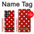 W2951 Red Polka Dots Hard Case and Leather Flip Case For Samsung Galaxy S22 Ultra