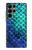 W3047 Green Mermaid Fish Scale Hard Case and Leather Flip Case For Samsung Galaxy S22 Ultra