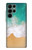 W3150 Sea Beach Hard Case and Leather Flip Case For Samsung Galaxy S22 Ultra