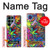 W3255 Colorful Art Pattern Hard Case and Leather Flip Case For Samsung Galaxy S22 Ultra