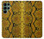 W3365 Yellow Python Skin Graphic Print Hard Case and Leather Flip Case For Samsung Galaxy S22 Ultra