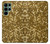 W3388 Gold Glitter Graphic Print Hard Case and Leather Flip Case For Samsung Galaxy S22 Ultra