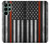 W3472 Firefighter Thin Red Line Flag Hard Case and Leather Flip Case For Samsung Galaxy S22 Ultra