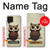 W0360 Coffee Owl Hard Case and Leather Flip Case For Samsung Galaxy M22