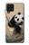 W2210 Panda Fluffy Art Painting Hard Case and Leather Flip Case For Samsung Galaxy M22