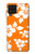 W2245 Hawaiian Hibiscus Orange Pattern Hard Case and Leather Flip Case For Samsung Galaxy M22