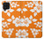 W2245 Hawaiian Hibiscus Orange Pattern Hard Case and Leather Flip Case For Samsung Galaxy M22