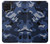 W2959 Navy Blue Camo Camouflage Hard Case and Leather Flip Case For Samsung Galaxy M22