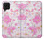 W3036 Pink Sweet Flower Flora Hard Case and Leather Flip Case For Samsung Galaxy M22