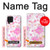 W3036 Pink Sweet Flower Flora Hard Case and Leather Flip Case For Samsung Galaxy M22