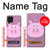 W3269 Pig Cartoon Hard Case and Leather Flip Case For Samsung Galaxy M22