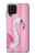 W3805 Flamingo Pink Pastel Hard Case and Leather Flip Case For Samsung Galaxy M22