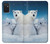 W0285 Polar Bear Family Arctic Hard Case and Leather Flip Case For Samsung Galaxy M52 5G