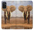 W0310 African Elephant Hard Case and Leather Flip Case For Samsung Galaxy M52 5G