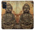 W0344 Buddha Rock Carving Hard Case and Leather Flip Case For Samsung Galaxy M52 5G