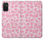 W2213 Pink Leopard Pattern Hard Case and Leather Flip Case For Samsung Galaxy M52 5G