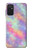 W3706 Pastel Rainbow Galaxy Pink Sky Hard Case and Leather Flip Case For Samsung Galaxy M52 5G