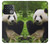 W1073 Panda Enjoy Eating Hard Case and Leather Flip Case For OnePlus 10 Pro