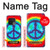 W1870 Tie Dye Peace Hard Case and Leather Flip Case For OnePlus 10 Pro