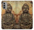 W0344 Buddha Rock Carving Hard Case and Leather Flip Case For Motorola Moto G51 5G