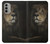 W0472 Lion Hard Case and Leather Flip Case For Motorola Moto G51 5G