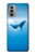 W0843 Blue Whale Hard Case and Leather Flip Case For Motorola Moto G51 5G