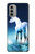 W1130 Unicorn Horse Hard Case and Leather Flip Case For Motorola Moto G51 5G