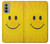 W1146 Yellow Sun Smile Hard Case and Leather Flip Case For Motorola Moto G51 5G