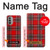 W2374 Tartan Red Pattern Hard Case and Leather Flip Case For Motorola Moto G51 5G