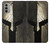 W2673 Spartan Warrior Helmet Hard Case and Leather Flip Case For Motorola Moto G51 5G