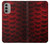 W2879 Red Arowana Fish Scale Hard Case and Leather Flip Case For Motorola Moto G51 5G