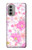 W3036 Pink Sweet Flower Flora Hard Case and Leather Flip Case For Motorola Moto G51 5G