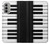 W3078 Black and White Piano Keyboard Hard Case and Leather Flip Case For Motorola Moto G51 5G