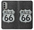 W3207 Route 66 Sign Hard Case and Leather Flip Case For Motorola Moto G51 5G