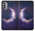 W3324 Crescent Moon Galaxy Hard Case and Leather Flip Case For Motorola Moto G51 5G