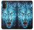 W0752 Blue Fire Grim Wolf Hard Case and Leather Flip Case For Motorola Moto G71 5G