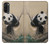 W2210 Panda Fluffy Art Painting Hard Case and Leather Flip Case For Motorola Moto G71 5G