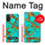 W2688 Aqua Copper Turquoise Gemstone Graphic Hard Case and Leather Flip Case For Motorola Moto G71 5G