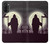 W3262 Grim Reaper Night Moon Cemetery Hard Case and Leather Flip Case For Motorola Moto G71 5G