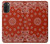 W3355 Bandana Red Pattern Hard Case and Leather Flip Case For Motorola Moto G71 5G