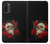 W3753 Dark Gothic Goth Skull Roses Hard Case and Leather Flip Case For Motorola Moto G71 5G