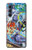 W0588 Wall Graffiti Hard Case and Leather Flip Case For Motorola Edge S30