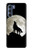 W1981 Wolf Howling at The Moon Hard Case and Leather Flip Case For Motorola Edge S30